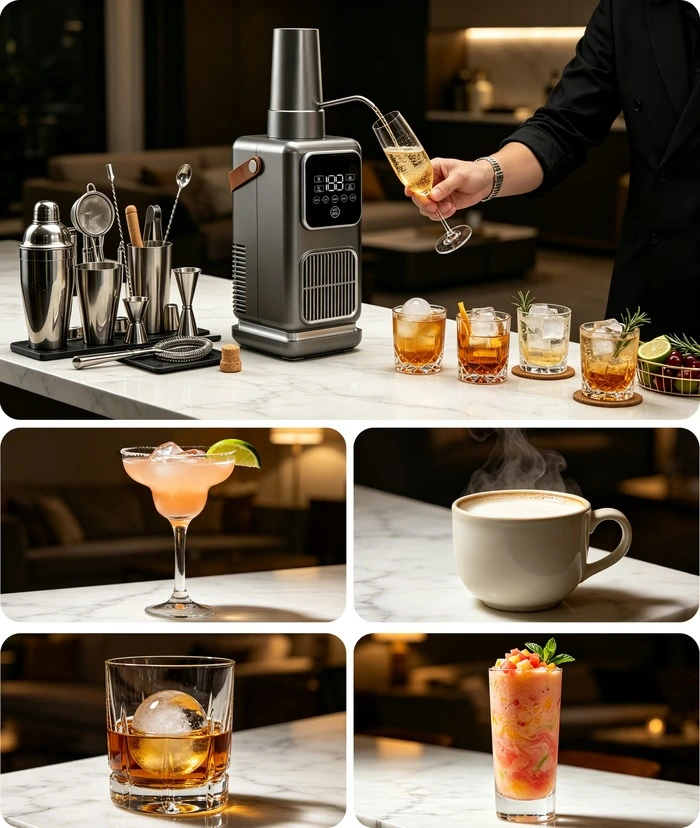 Portable ice maker and beverage station feature image