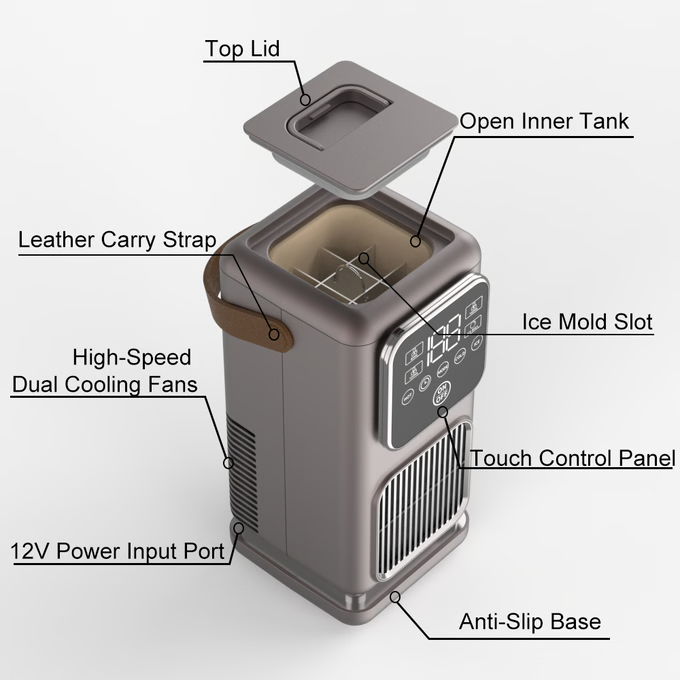 Portable ice maker and beverage station feature image