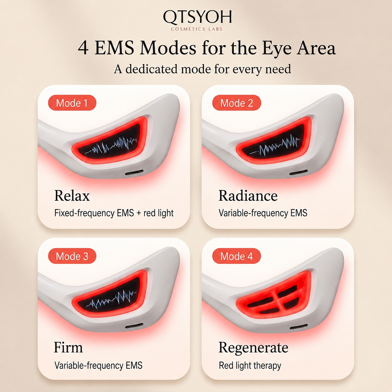 QTSYOH Glow Eyes™ Red Light Eye Massager 