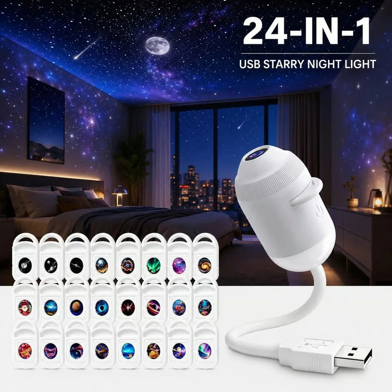 Multiple projection themes star projector