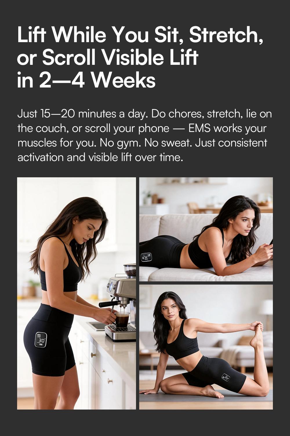 INIA CURVIFY EMS Booty Lift Shorts - Multi-Mode EMS Microcurrent, Glutes Sculpting, Pelvic Floor Support, Visible Results in 2-4 Wks, Ems Microcurr.,back to school,back to school haul
