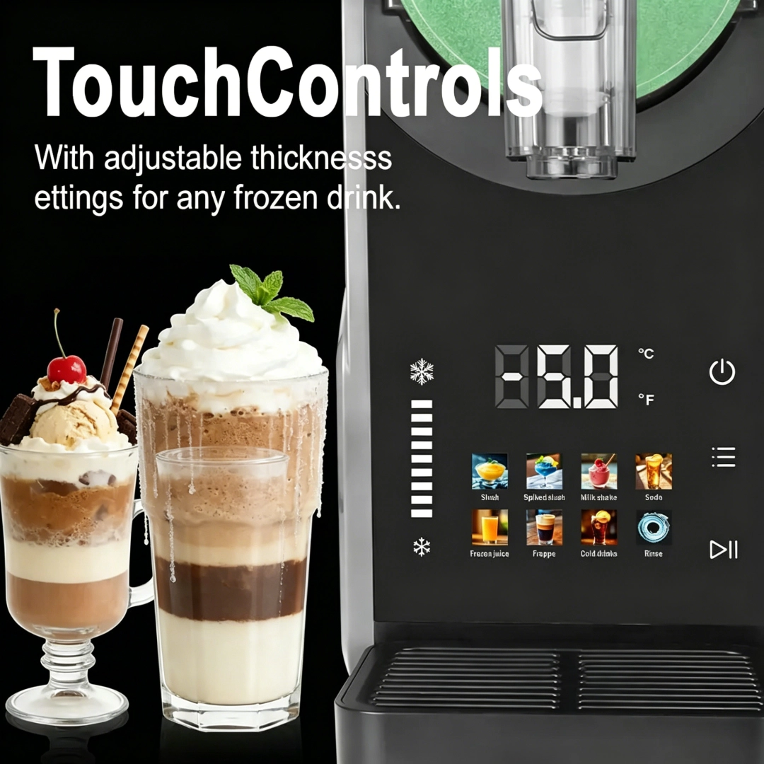 Slushie Machine, Soft Serve Ice Cream Maker，Slushy Machine for Home, 7 Preset Programs, Quiet Operation, LED Display, No Ice Needed, Perfect for Milkshakes, Margarita Smoothie, Frappes and More