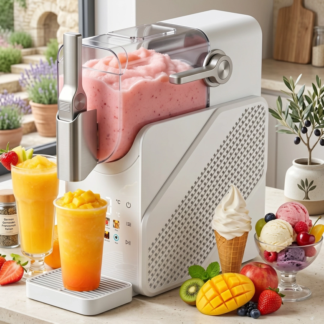 Slushie Machine, Soft Serve Ice Cream Maker，Slushy Machine for Home, 7 Preset Programs, Quiet Operation, LED Display, No Ice Needed, Perfect for Milkshakes, Margarita Smoothie, Frappes and More