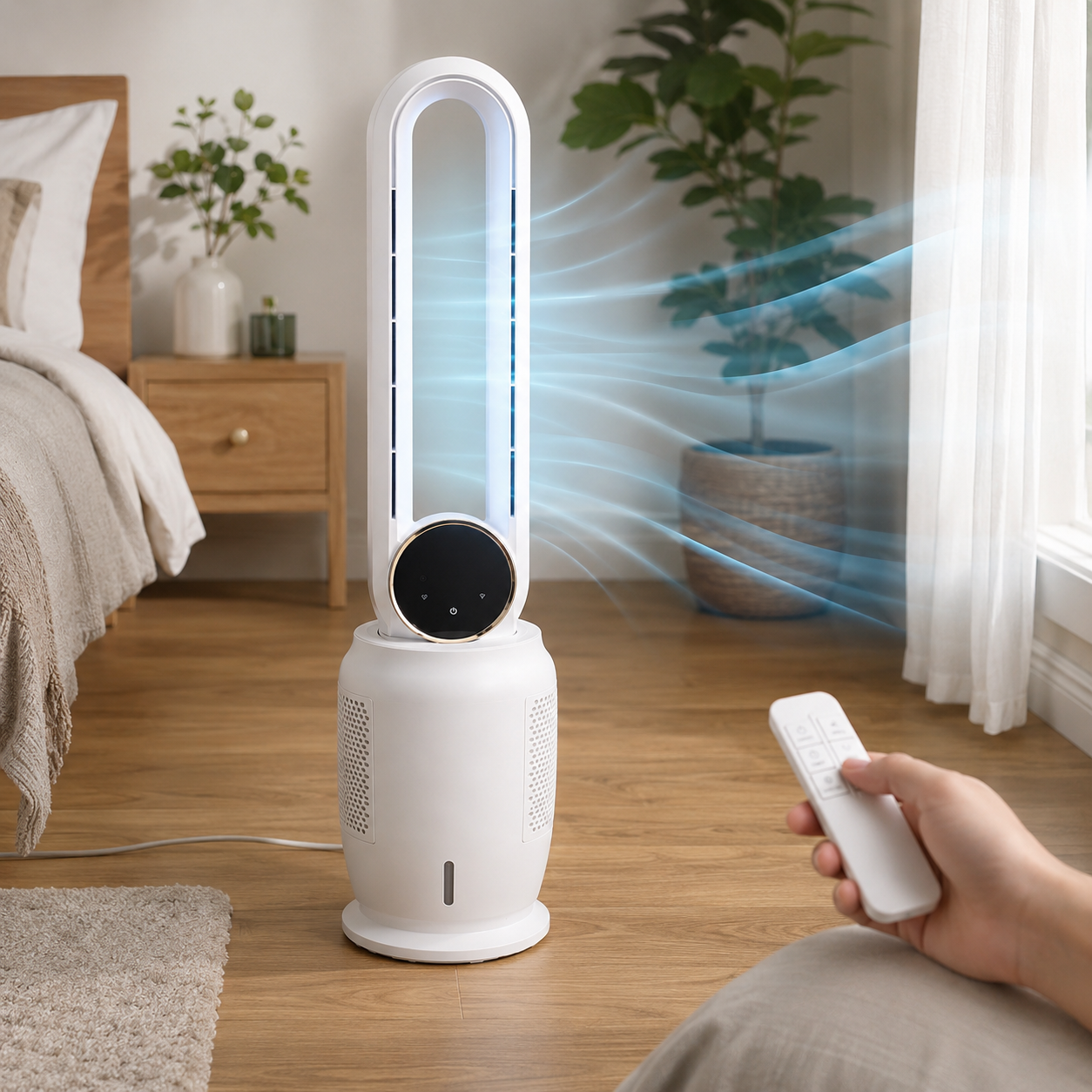 Portable Evaporative Air Cooler Fan with Ice Cooling