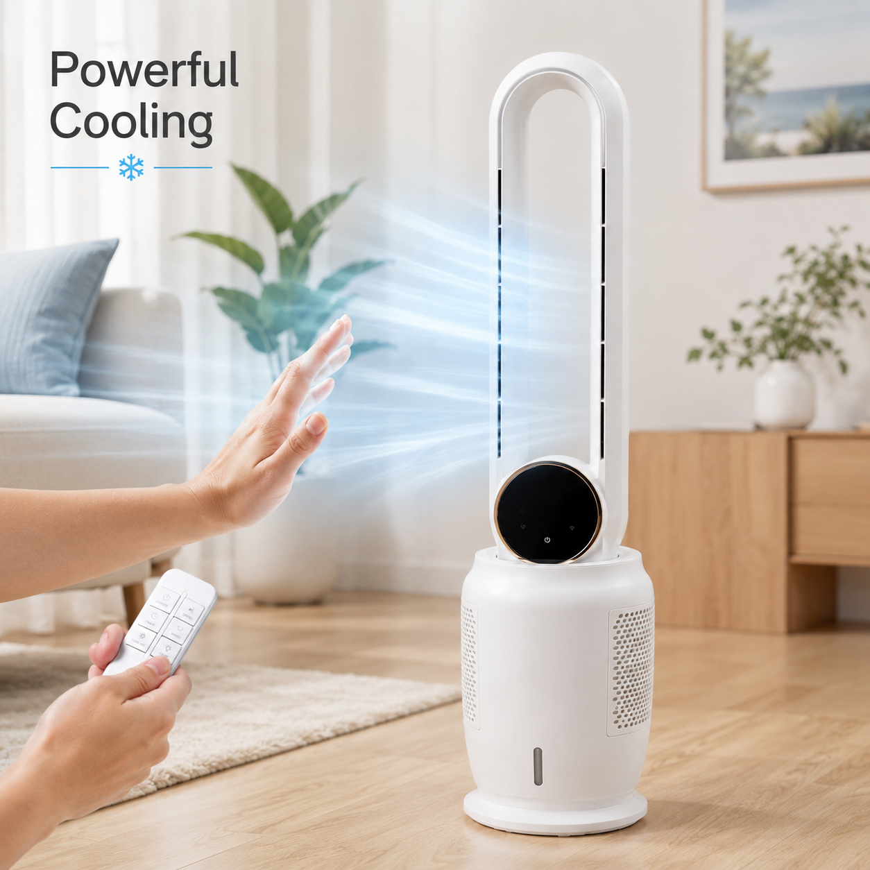 Portable Evaporative Air Cooler Fan with Ice Cooling