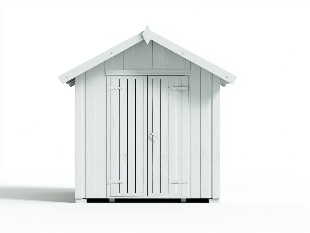 Casetta da giardino - Legno - 180x120x210 cm - Bianco - Stile nordico-Karayinterior