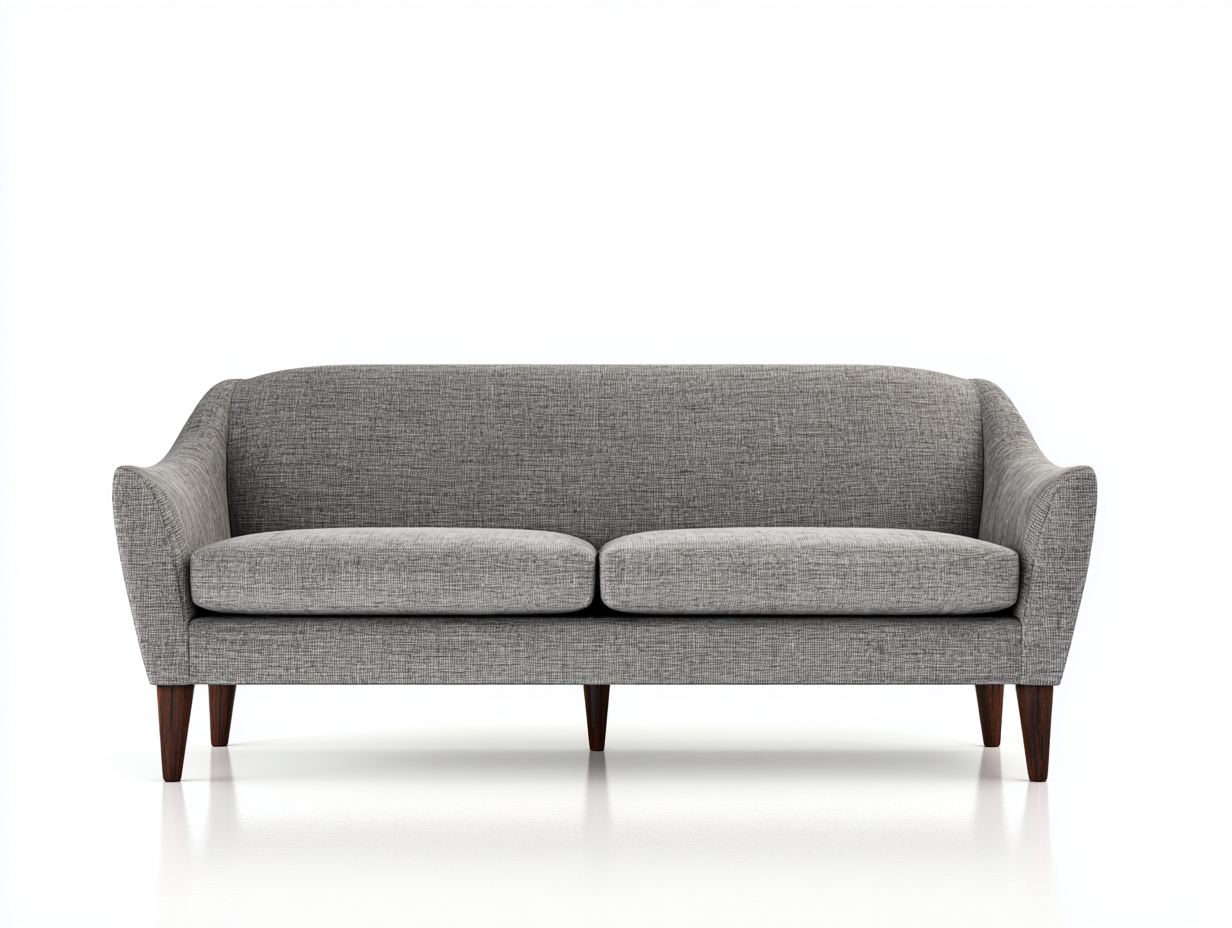 Divano a due posti-Tessuto-Legno-178x84x80 cm-Grigio chiaro-Stile moderno-Karayinterior