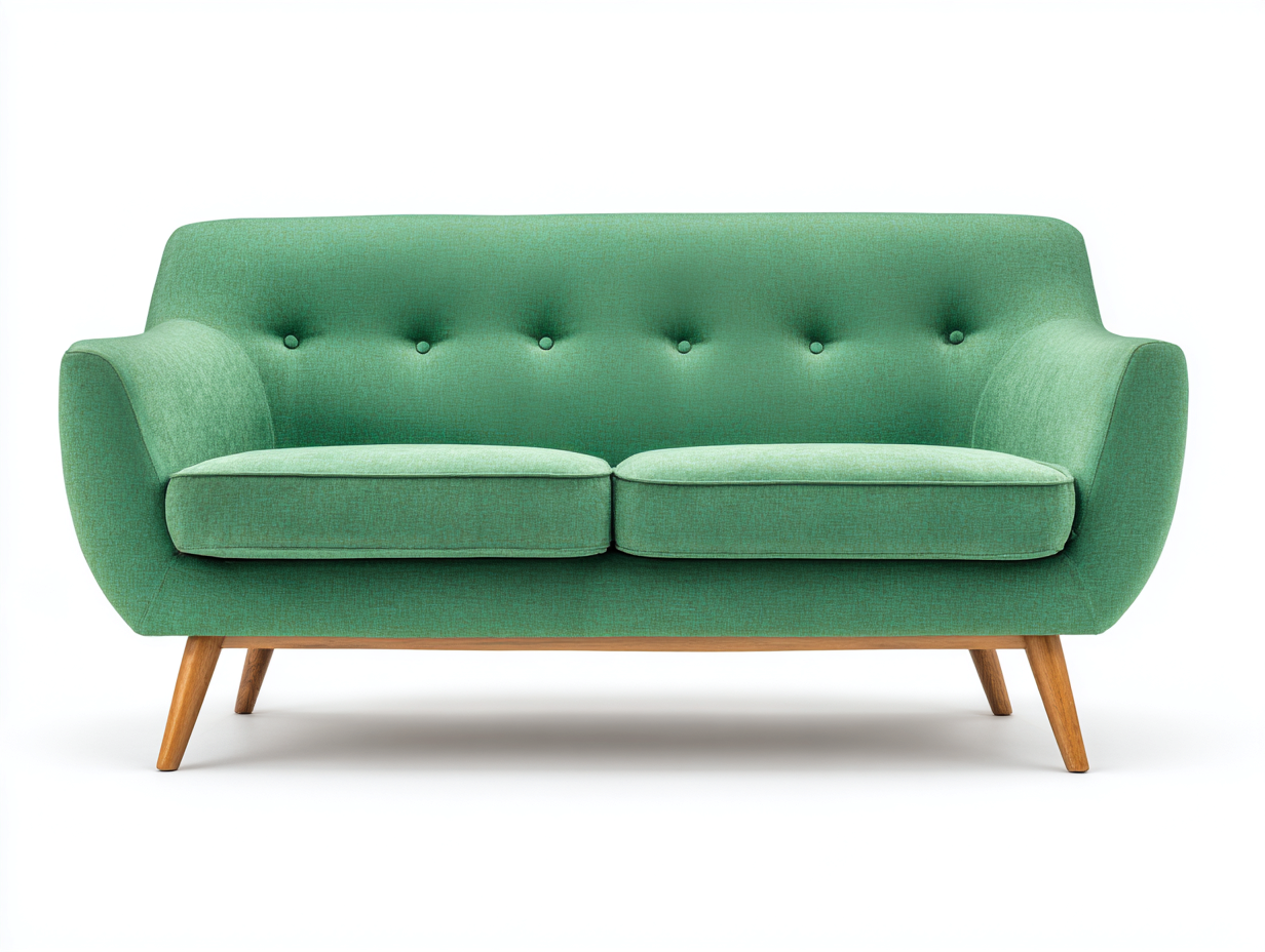 Divano a due posti-Tessuto-Legno-186x85x80 cm-Verde acqua-Stile moderno-Karayinterior