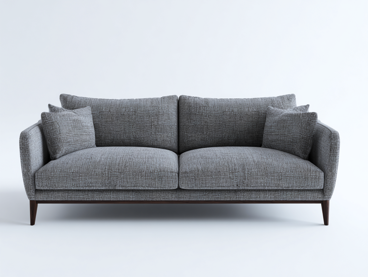 Divano a due posti-Tessuto-Legno-188x90x82 cm-Grigio-Stile contemporaneo-Karayinterior
