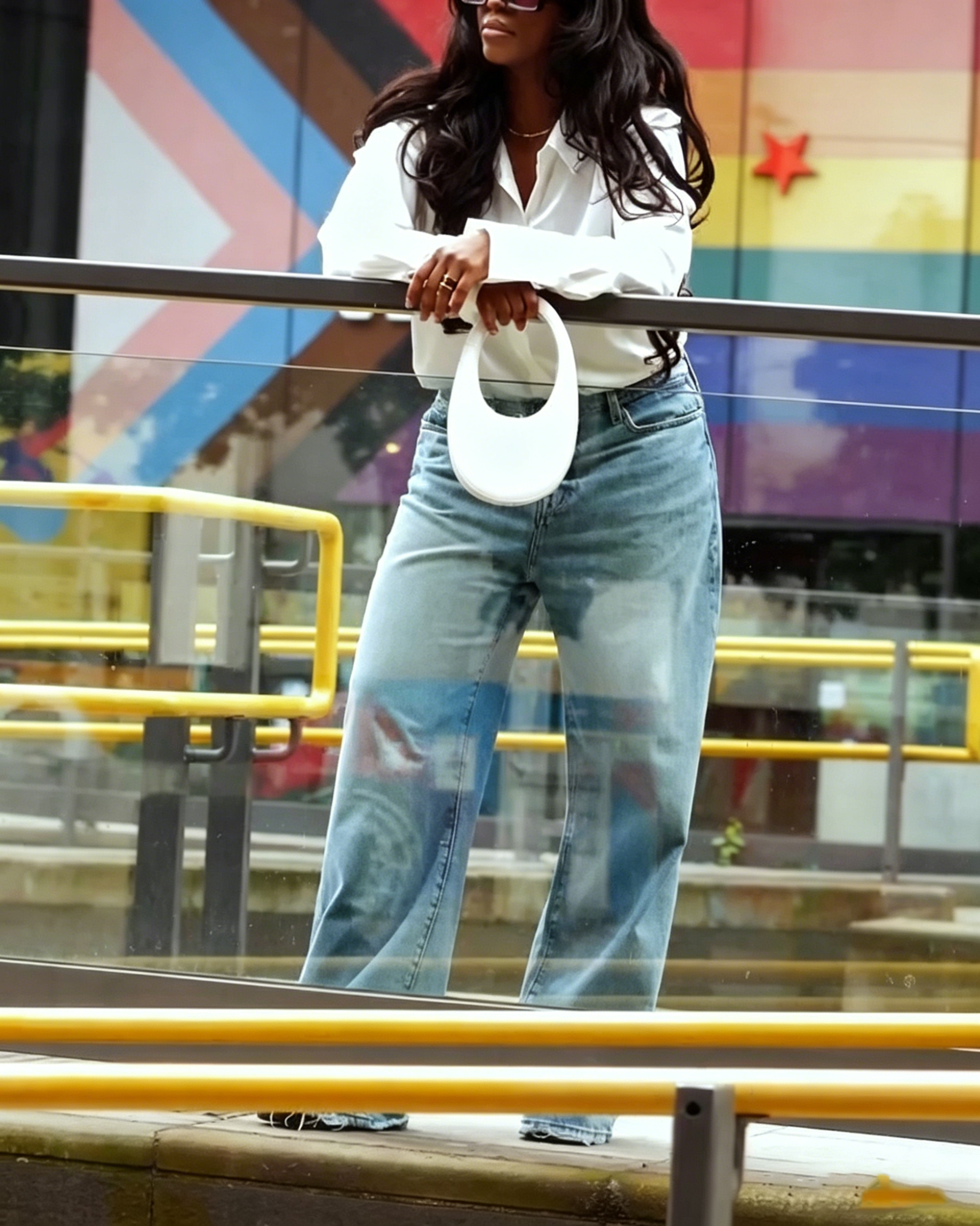 Casual Loose Light Wash Denim Jeans