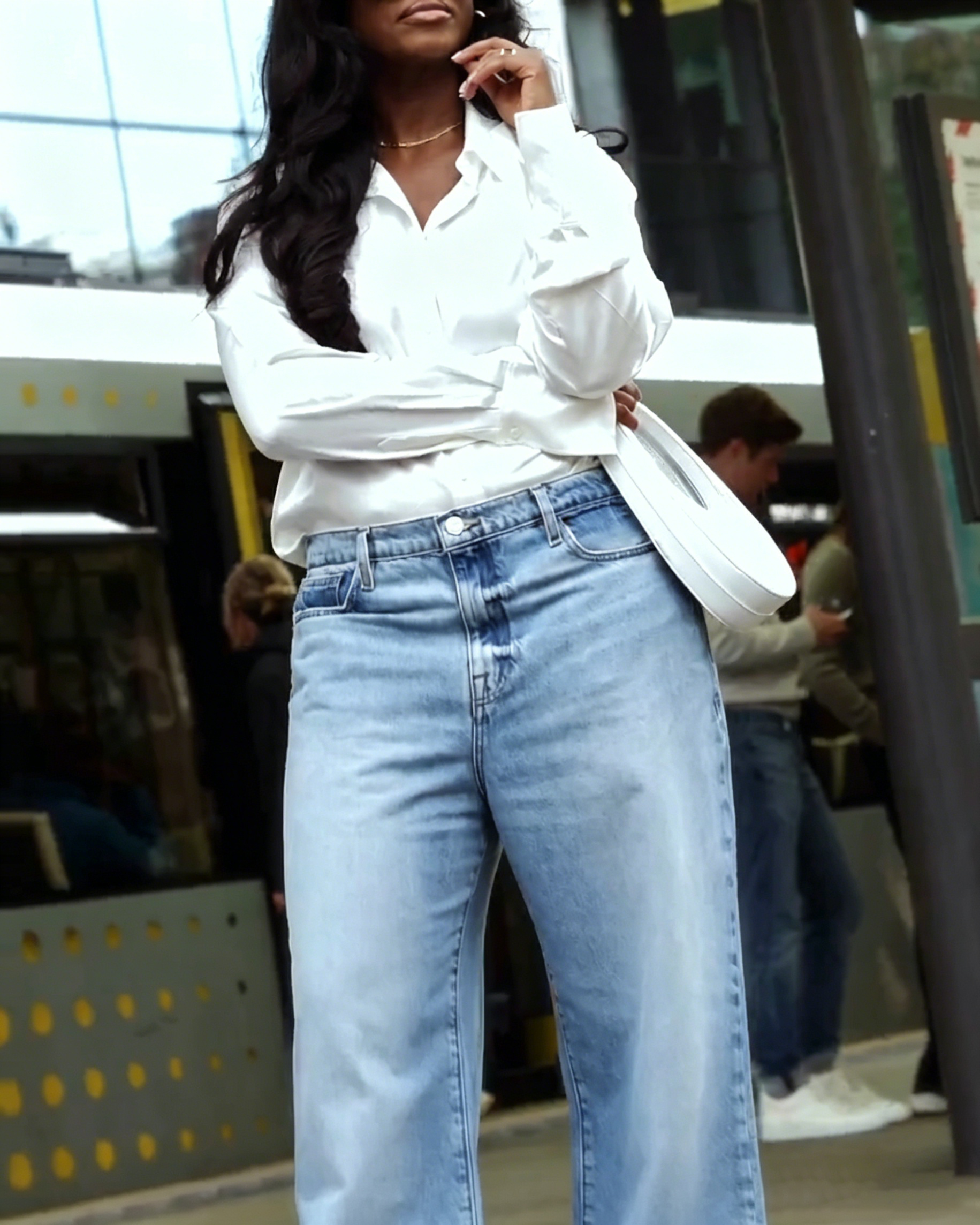 Casual Loose Light Wash Denim Jeans