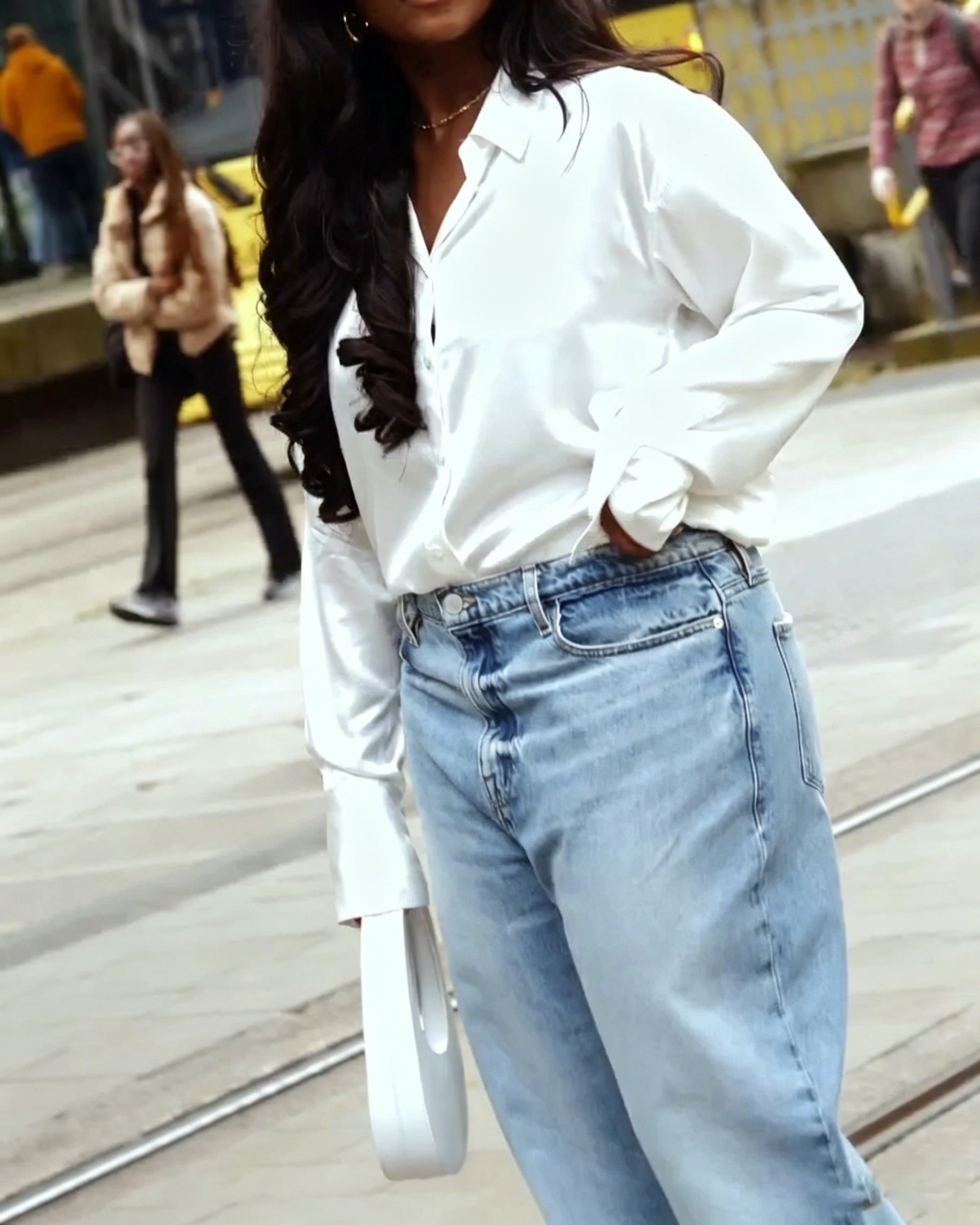 Casual Loose Light Wash Denim Jeans