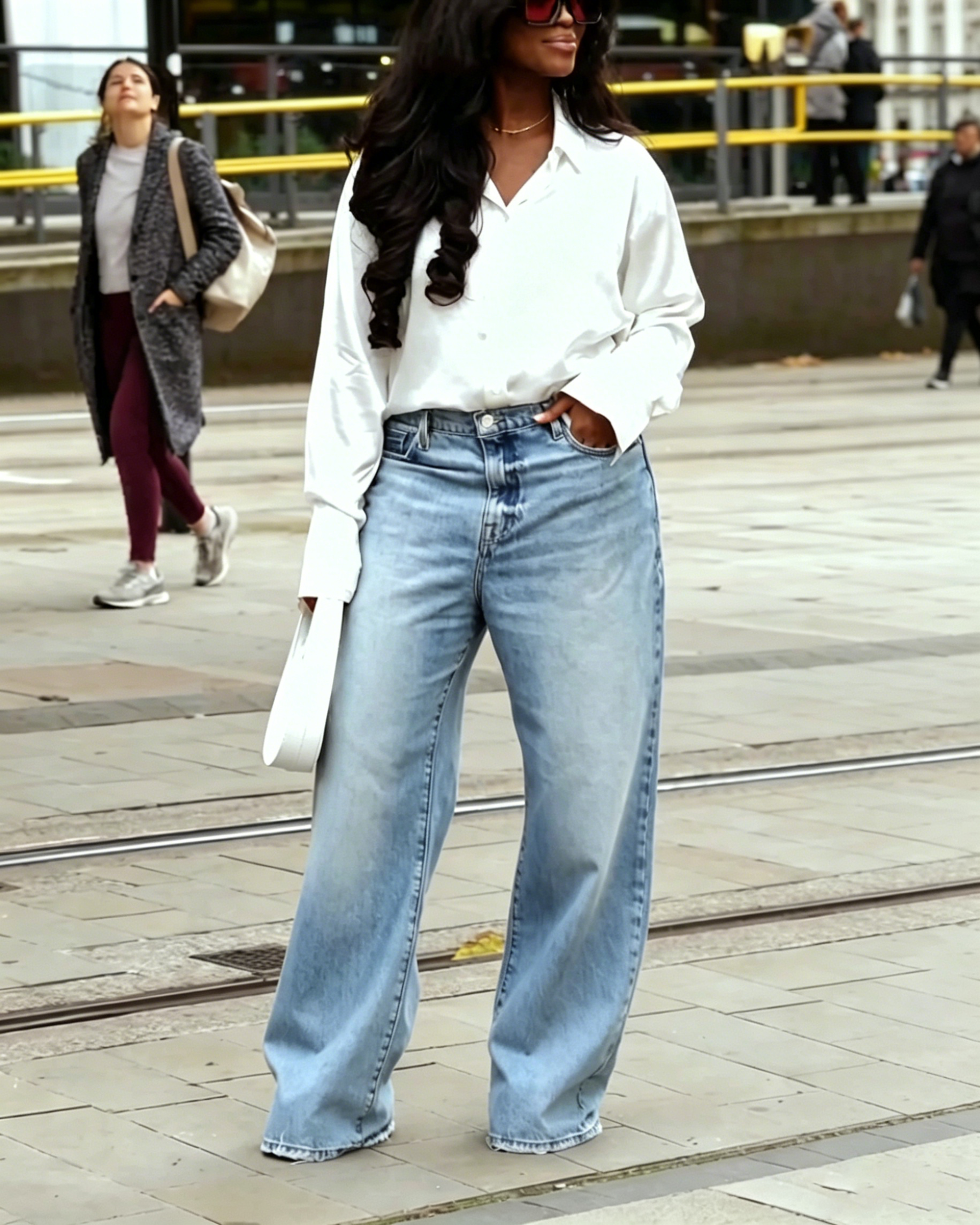 Casual Loose Light Wash Denim Jeans
