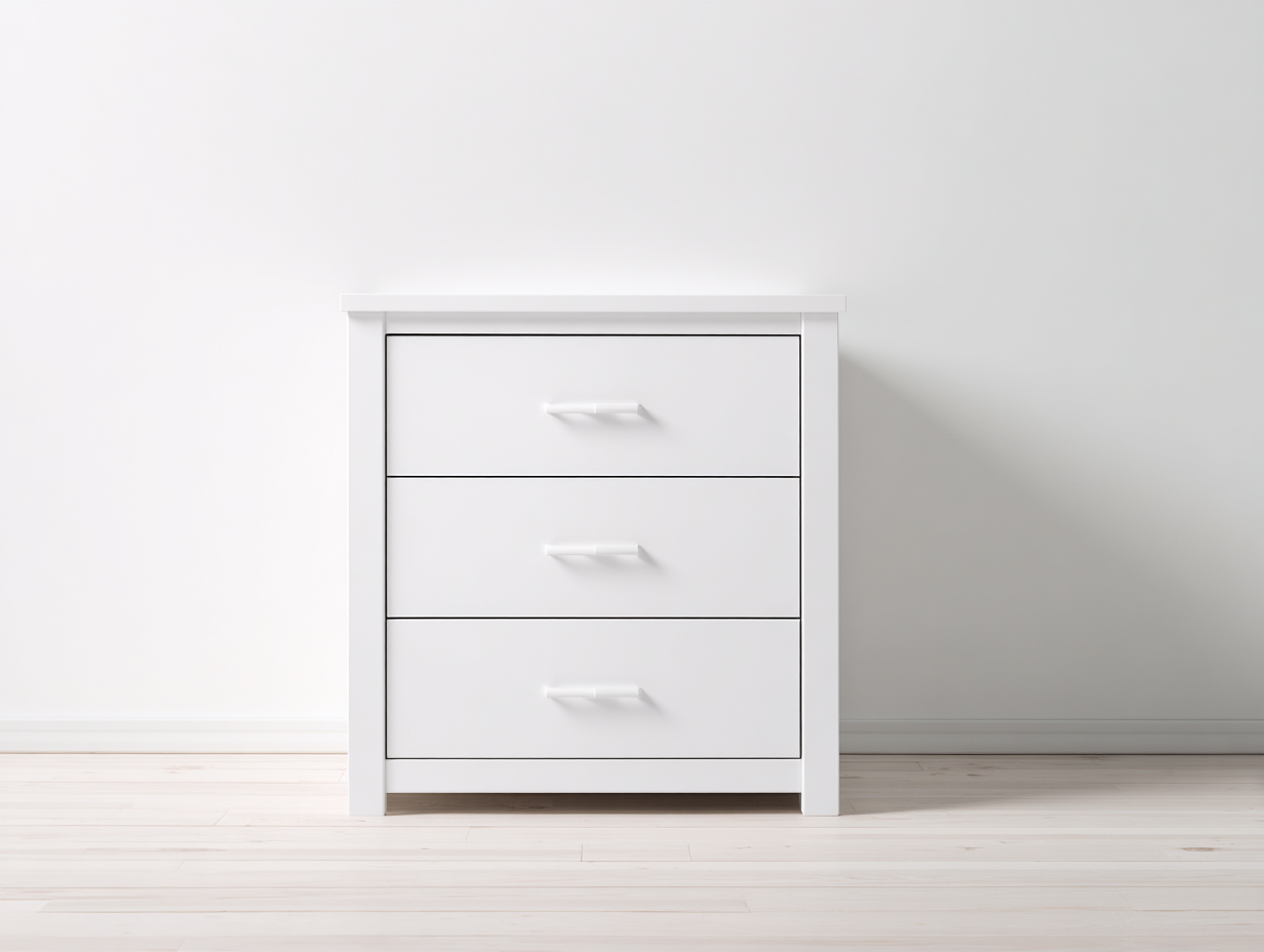 Table de chevet - bois d'ingénierie - 58 x 39 x 54 cm - blanc - design moderne-Ravoaloft
