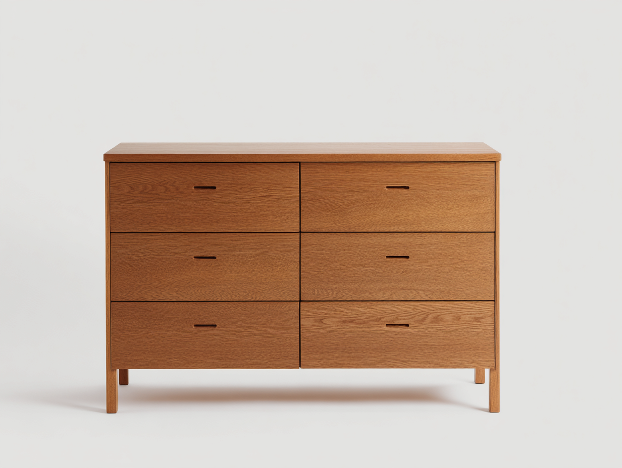Cassettiera - Legno - 150x43x86 cm - Rovere caldo - Scandinavo-Jativonest