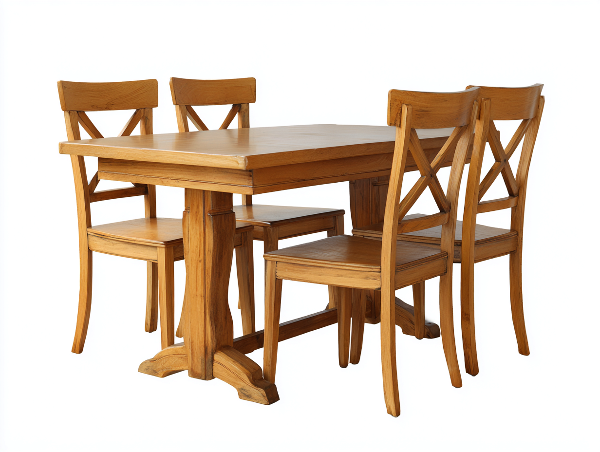 Set da pranzo da esterno - legno - 138x88x76 cm - marrone miele - rustico classico-Jativonest