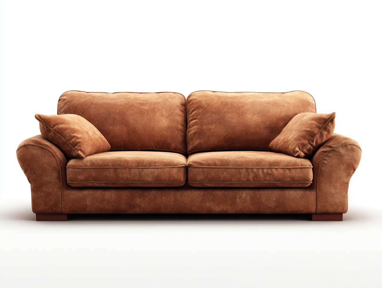 Divano a due posti - similpelle - 193x89x81 cm - marrone chiaro - tradizionale-Kacorvidecor