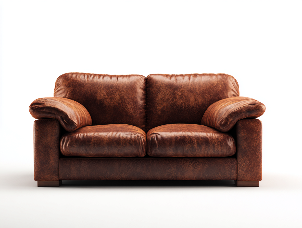 Divano a due posti - similpelle - 192x88x78 cm - marrone scuro - classico-Kacorvidecor