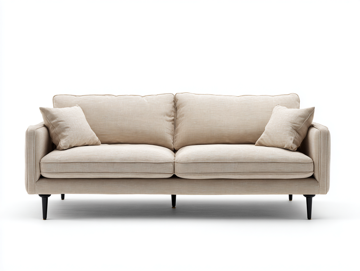Divano a due posti - tessuto - 188x88x82 cm - beige - moderno-Kacorvidecor