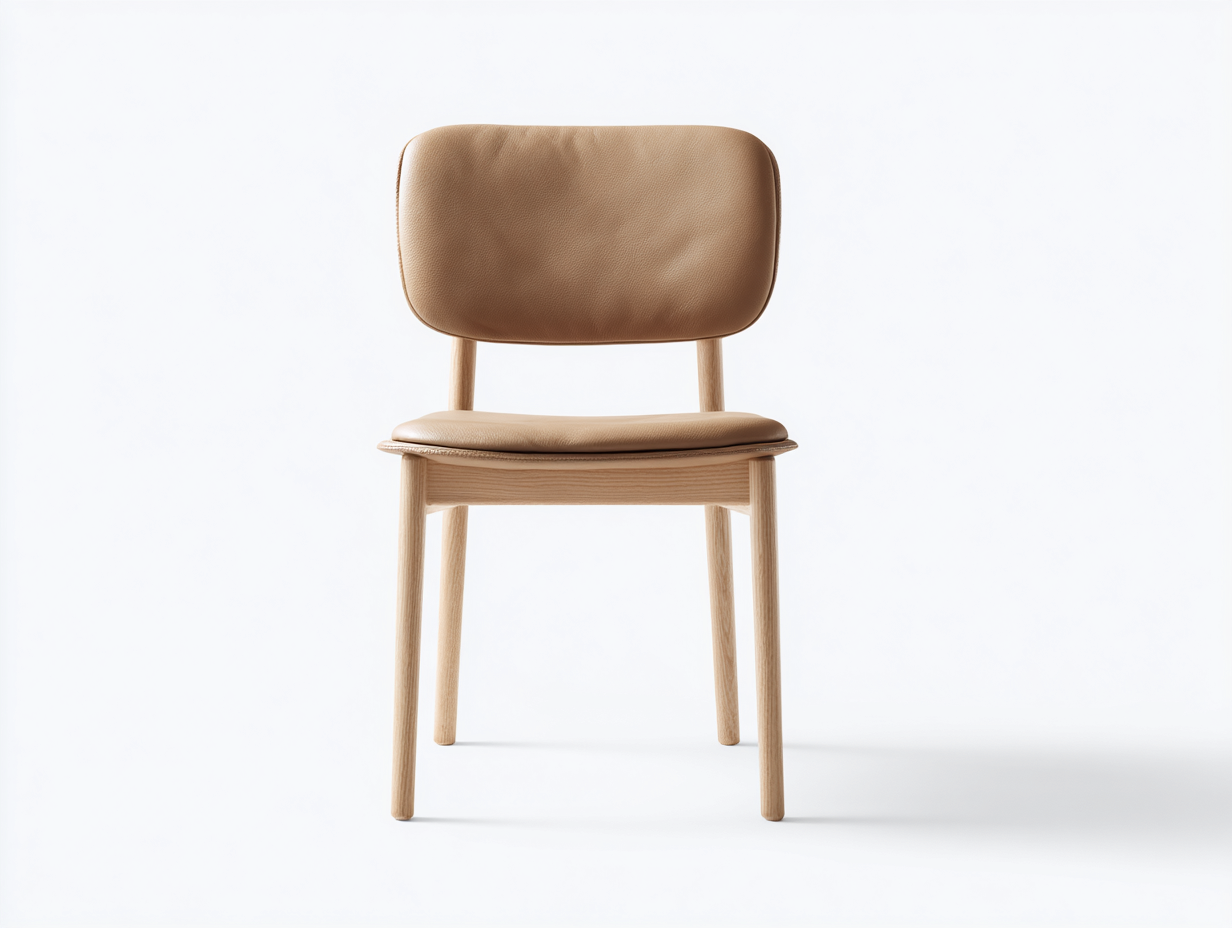 Sedia da pranzo - similpelle-legno - 49x54x79 cm - beige - contemporaneo-Kacorvidecor