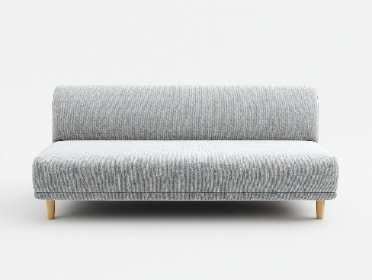Divano a due posti - tessuto - 182x86x74 cm - grigio chiaro - minimalista-Kacorvidecor