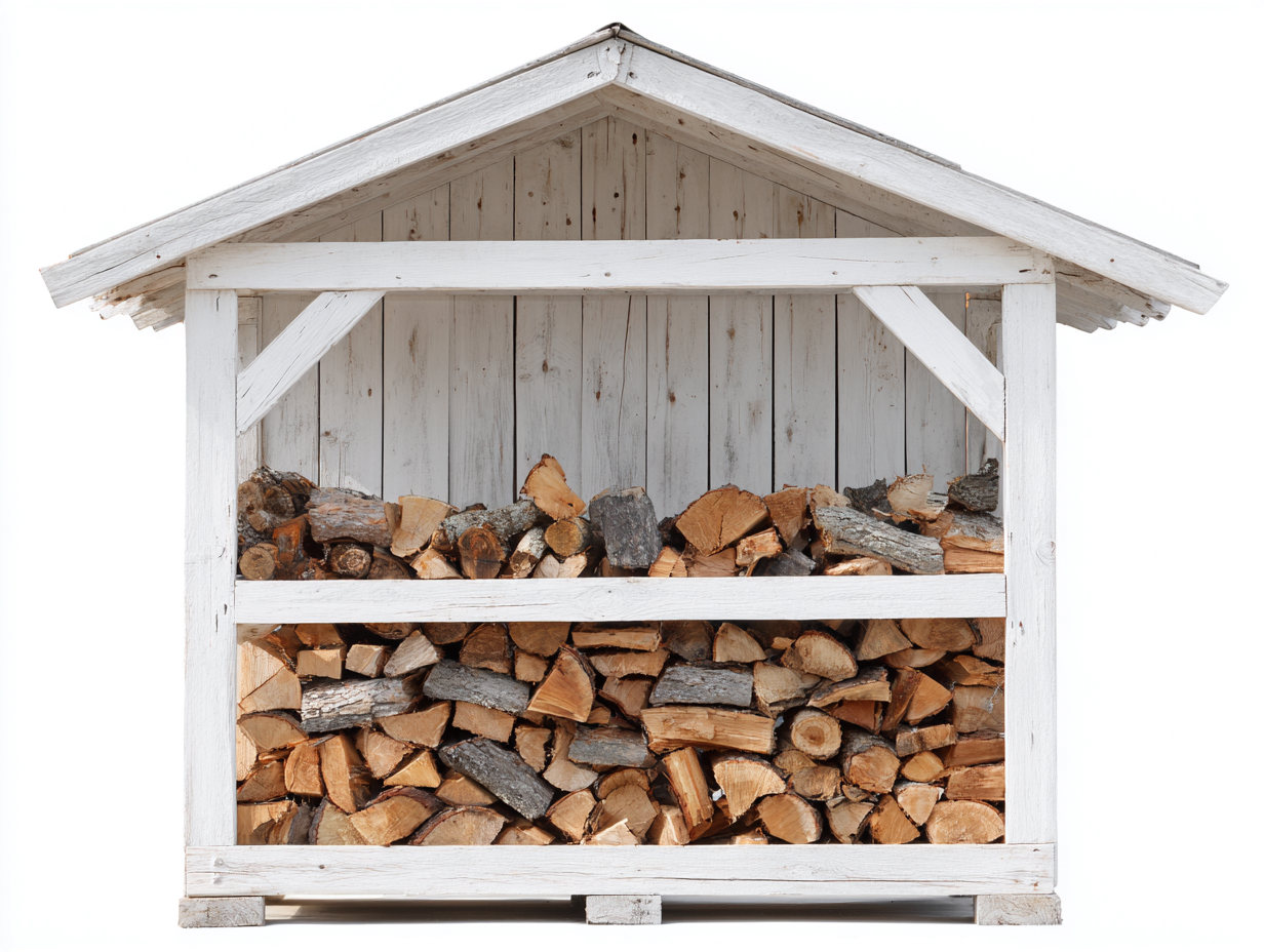 Portalegna-Legno-190x80x175 cm-Bianco-Rustico classico-Kacorvidecor