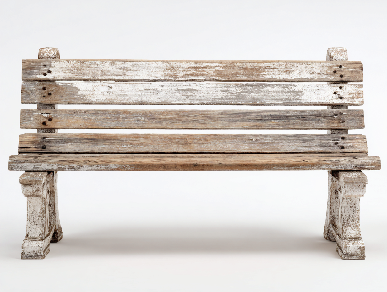 Banc de jardin - Bois massif - 180x60x86 cm - Bois blanchi - Vintage-Ronorlohaus