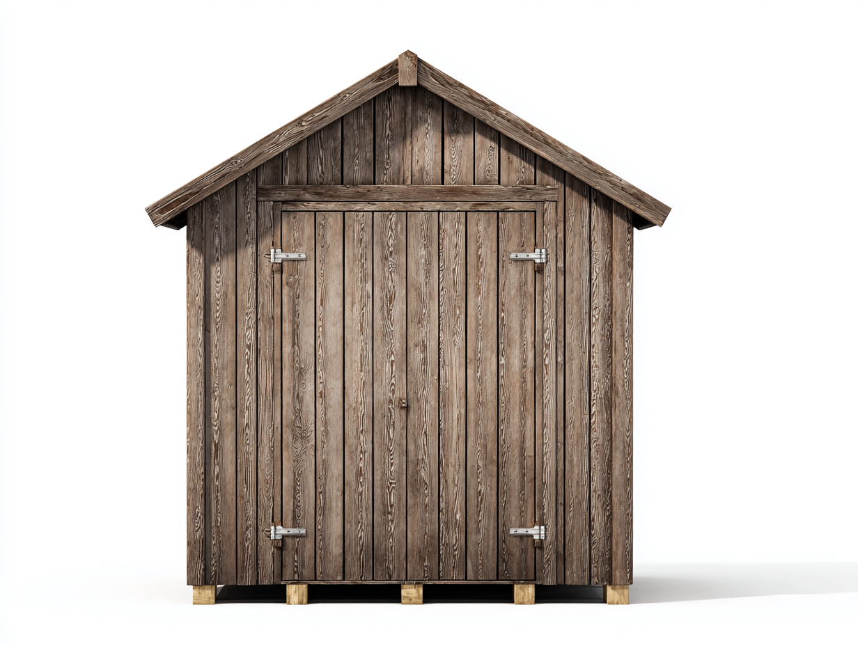 Abri de jardin - bois - 245x165x210 cm - brun grisé - style chalet rustique-Ronorlohaus