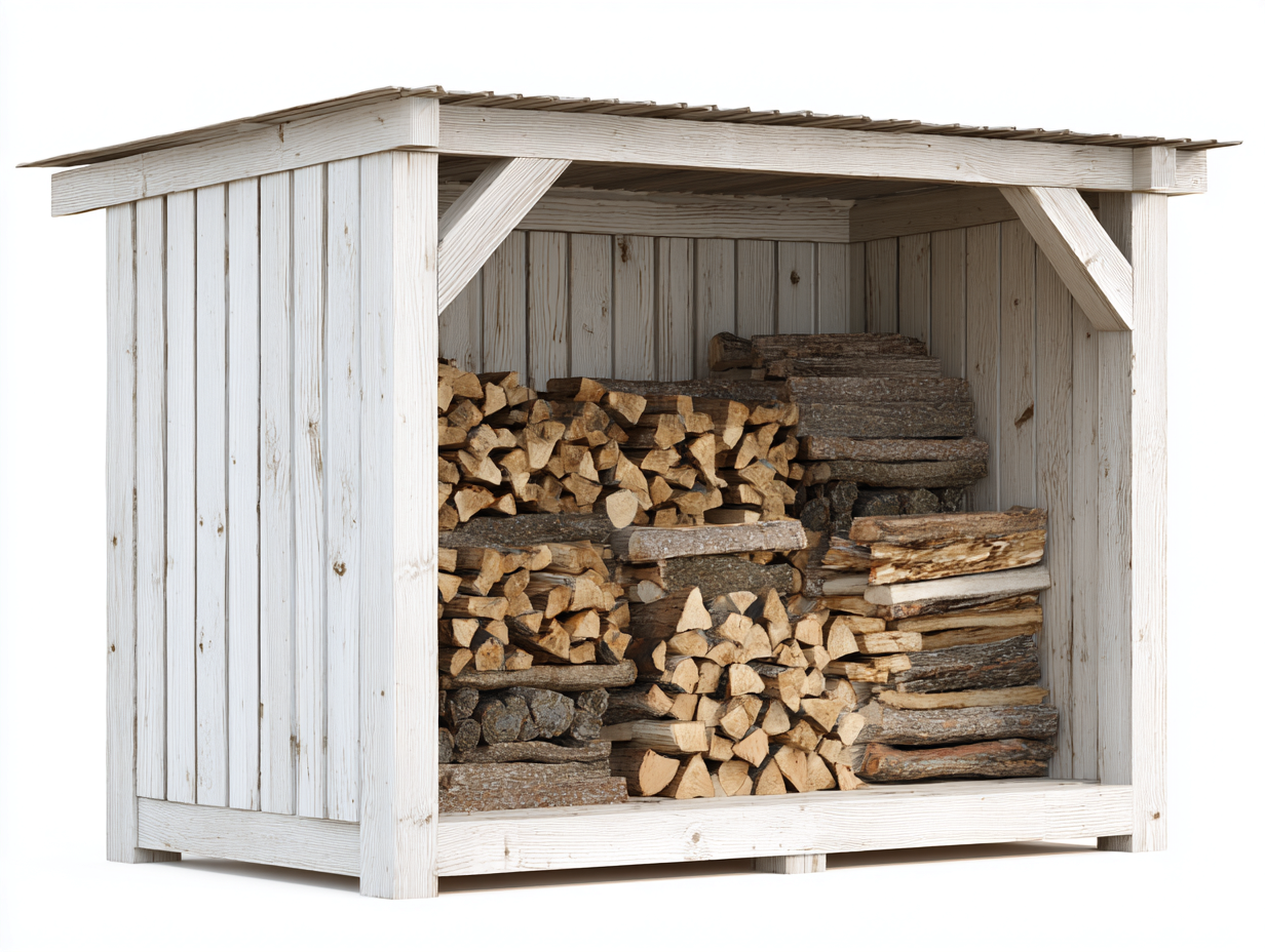 Portalegna-Legno-190x58x132 cm-Bianco-Rustico-Livorasidecor