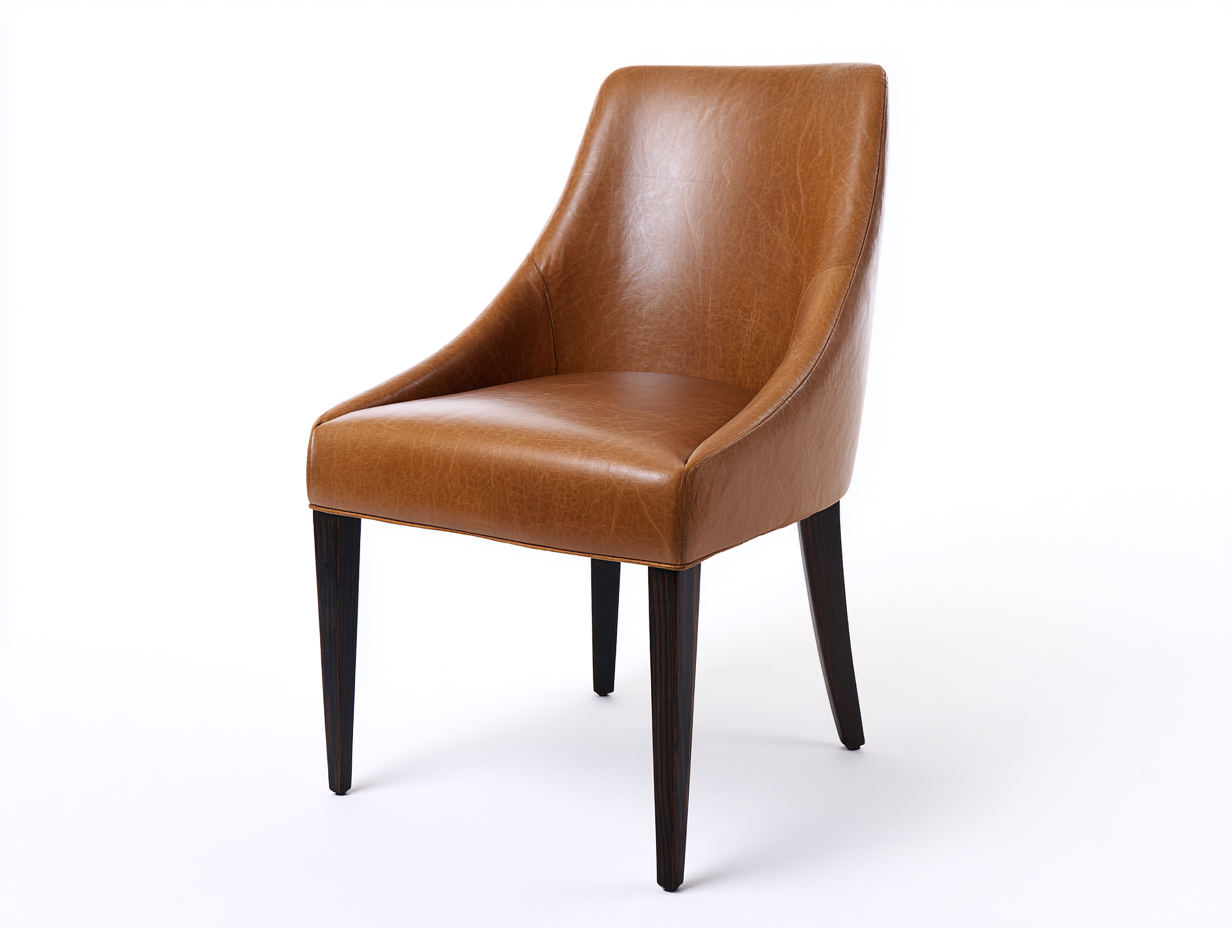 Sedia da pranzo-Pelle sintetica-Legno-58x62x92 cm-Marrone-Nero-Stile moderno classico-Livorasidecor