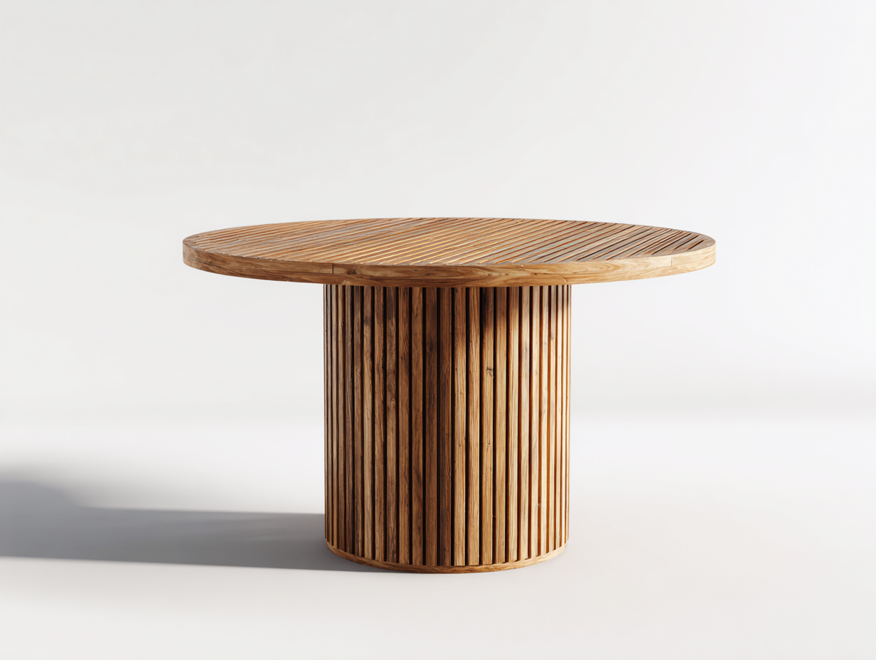 Tavolo da giardino - Legno massello - 134x134x74 cm - Marrone chiaro - Design moderno-Livorasidecor