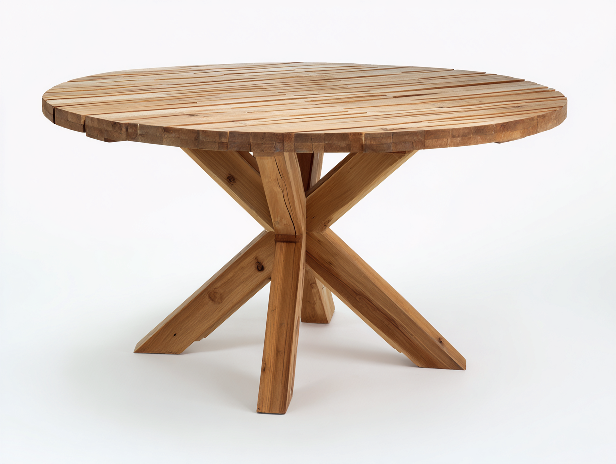 Tavolo da giardino - Legno massello - 148x148x75 cm - Marrone - Design rustico-Livorasidecor