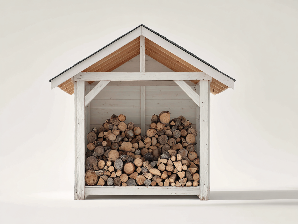Portalegna-Legno-158x48x136 cm-Bianco-Rustico-Livorasidecor