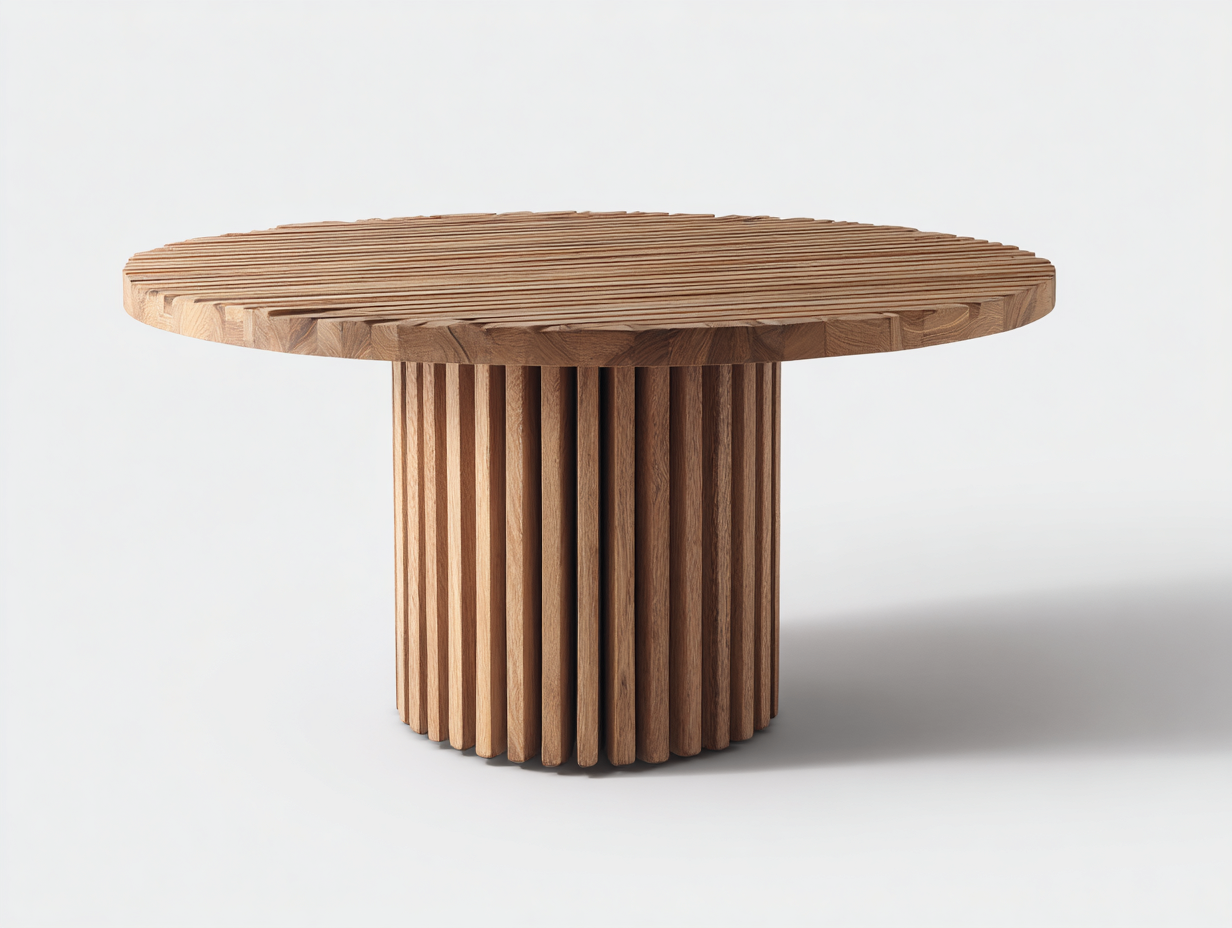 Tavolo da giardino - Legno massello - 132x132x74 cm - Marrone chiaro - Design moderno-Livorasidecor
