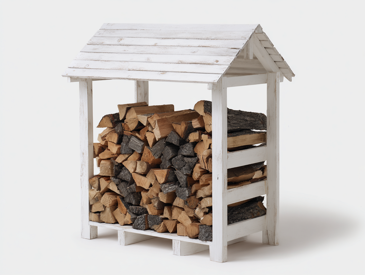 Portalegna-Legno-84x41x119 cm-Bianco-Rustico-Livorasidecor