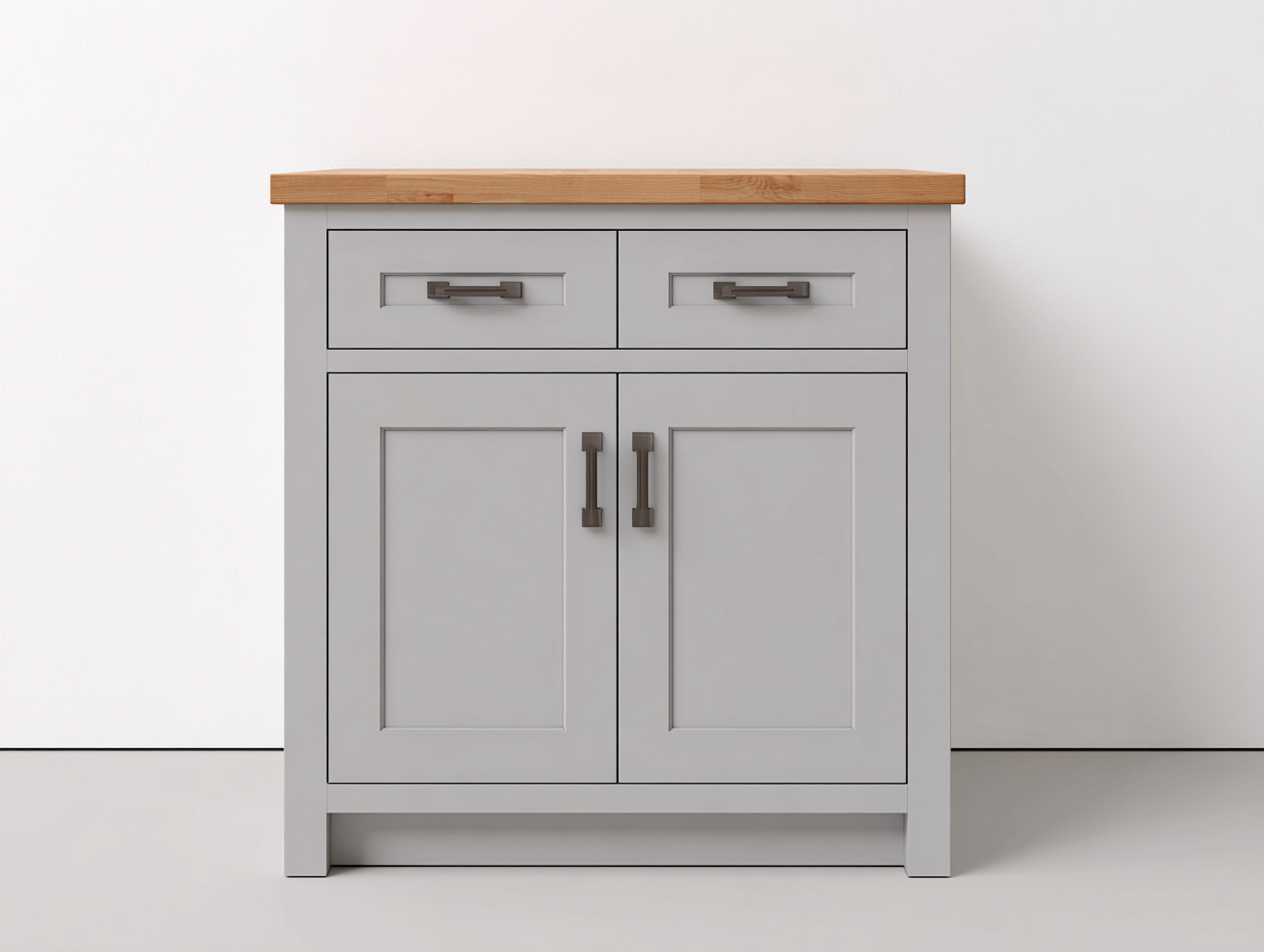 Credenza-MDF-Legno-Metallo-92x43x86 cm-Grigio chiaro-Legno-Design moderno-Livorasidecor