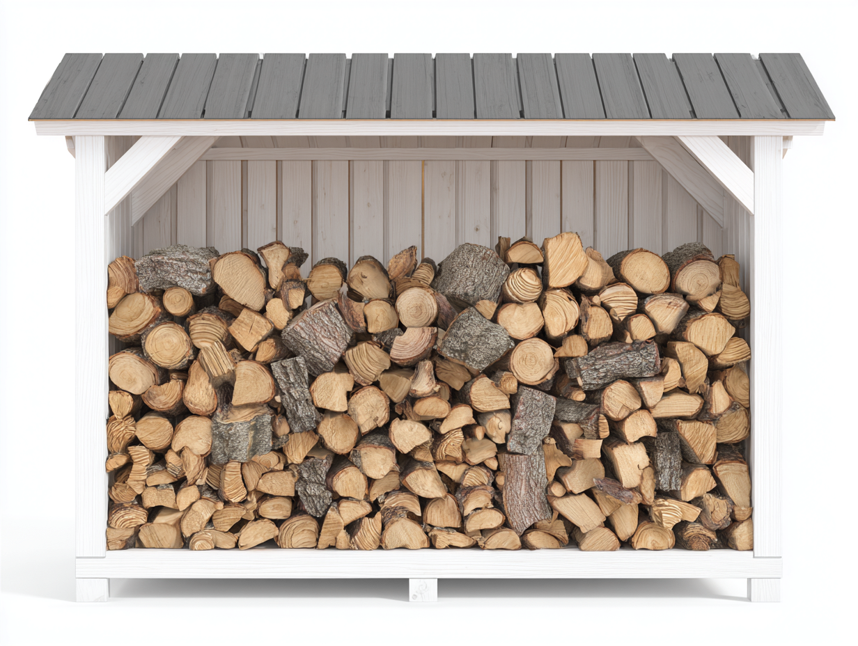 Portalegna-Legno-184x55x128 cm-Bianco-Grigio-Rustico-Livorasidecor