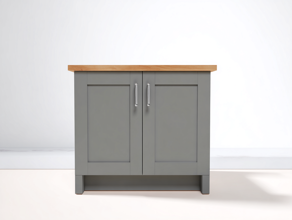 Credenza-MDF-Legno-Metallo-90x41x84 cm-Grigio-Legno-Design moderno-Livorasidecor
