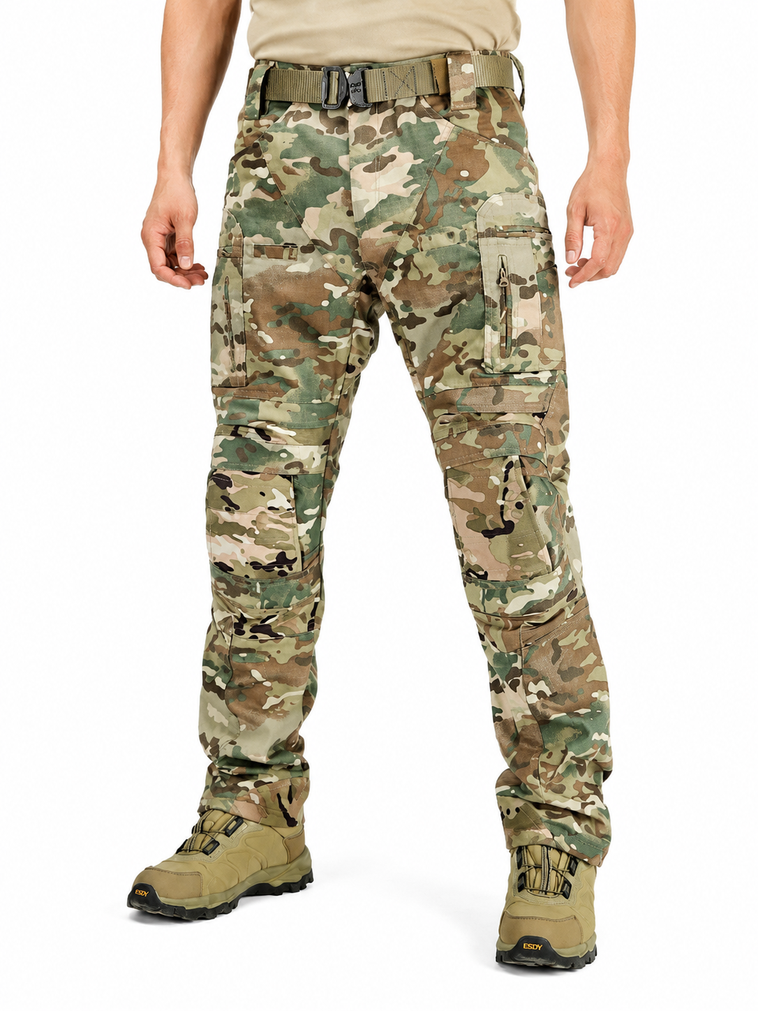 Men'S Tactical Combat Pants, Waterproof Cargo Pants With Multi-Pockets, Durable Outdoor Hiking Work Trousers