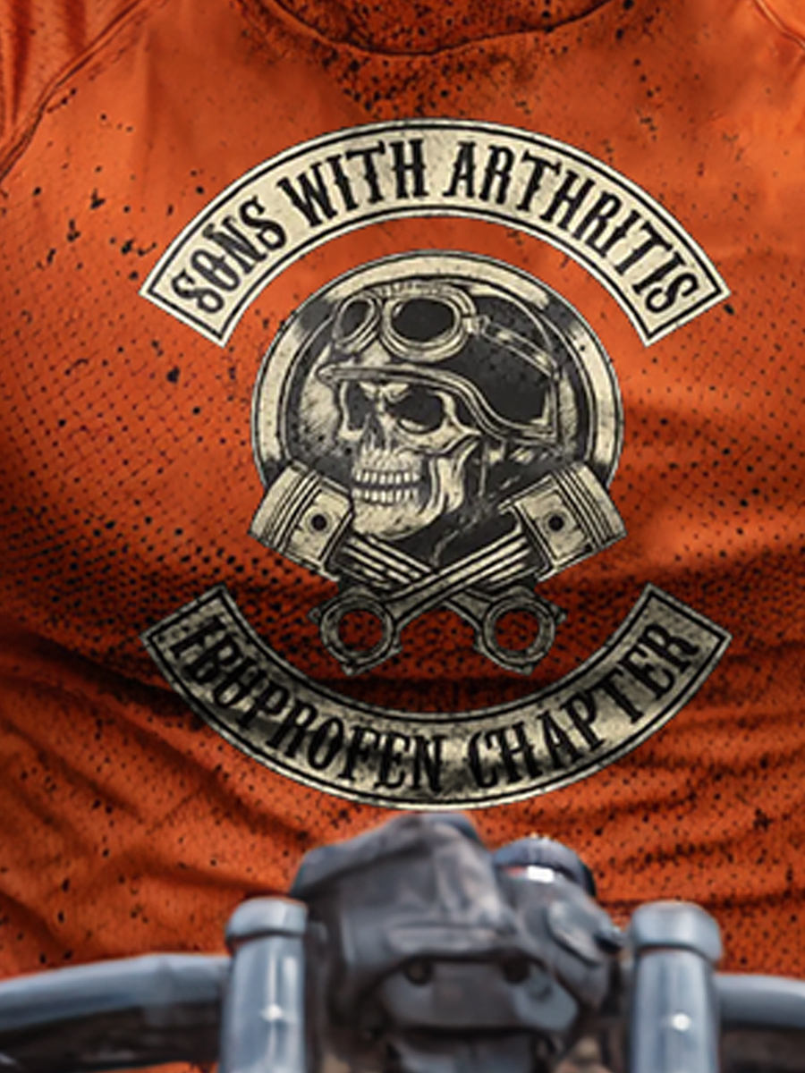 Men's "Sons With Arthritis" Skull Print Sun Protection Hoodie-SunSeaUp