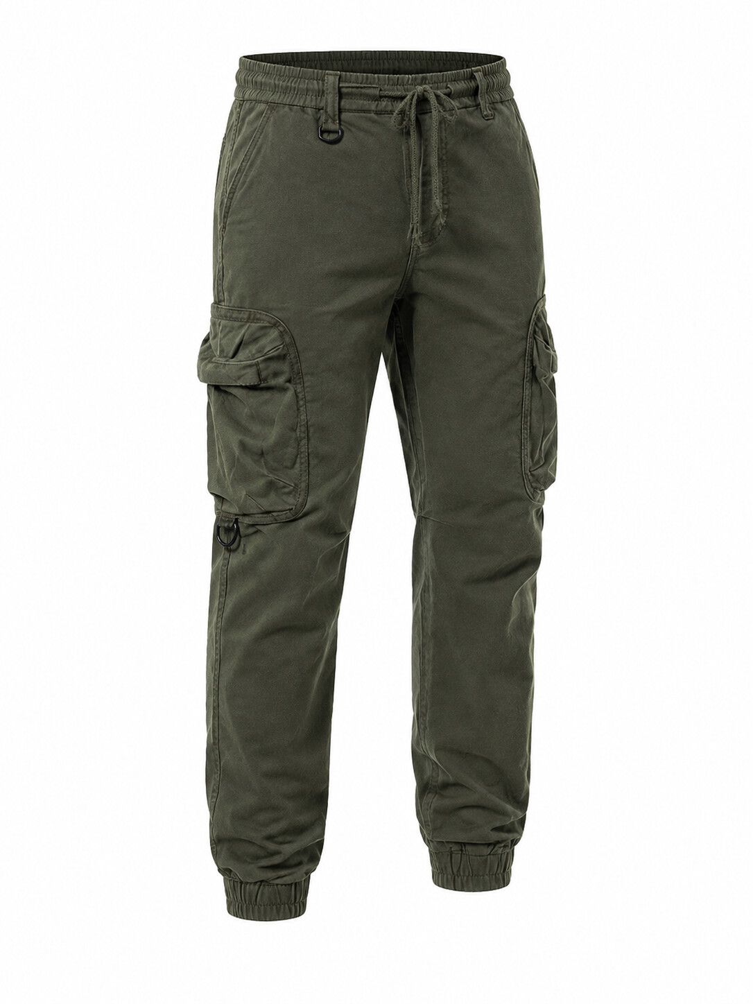 Men'S Distressed Khaki Cargo Pants, Casual Loose-Fitting Tactical Jogging Pants With Pockets