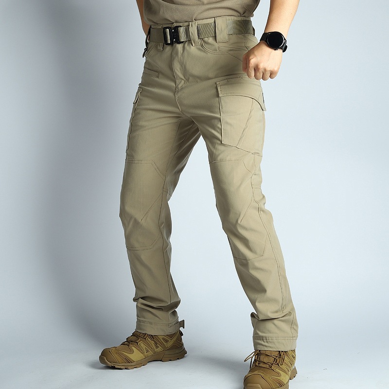 Men's Tactical Combat Pants, Stretch Cargo Pants with Pockets, Lightweight Outdoor Hiking Work Trousers