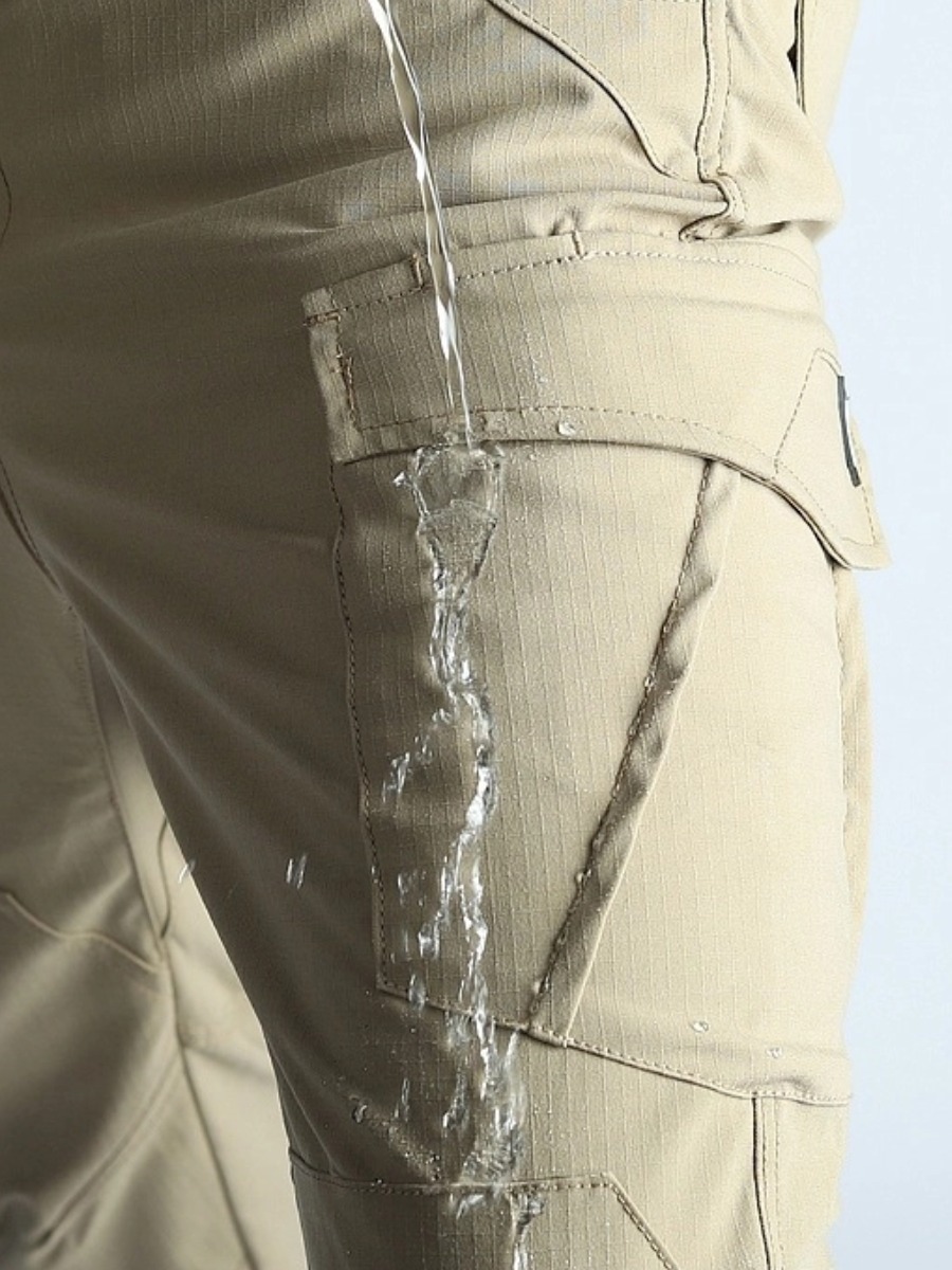 Men's Tactical Combat Pants, Stretch Cargo Pants with Pockets, Lightweight Outdoor Hiking Work Trousers