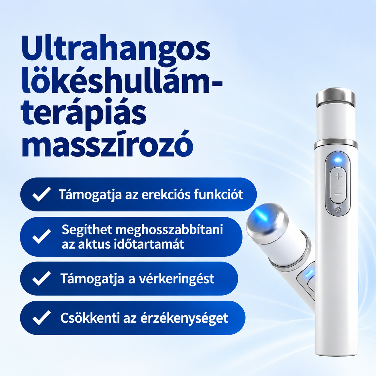 💙 A fejlett akusztikus lökéshullám-terápia támogathatja a péniszszövetek egészségét, hozzájárulhat a jobb merevséghez, a férfi teljesítményhez és a magabiztossághoz.  Emellett segíthet enyhíteni a 💪 izomfájdalmat, a 🦴 ízületi merevséget és a 🦵 ínprobl