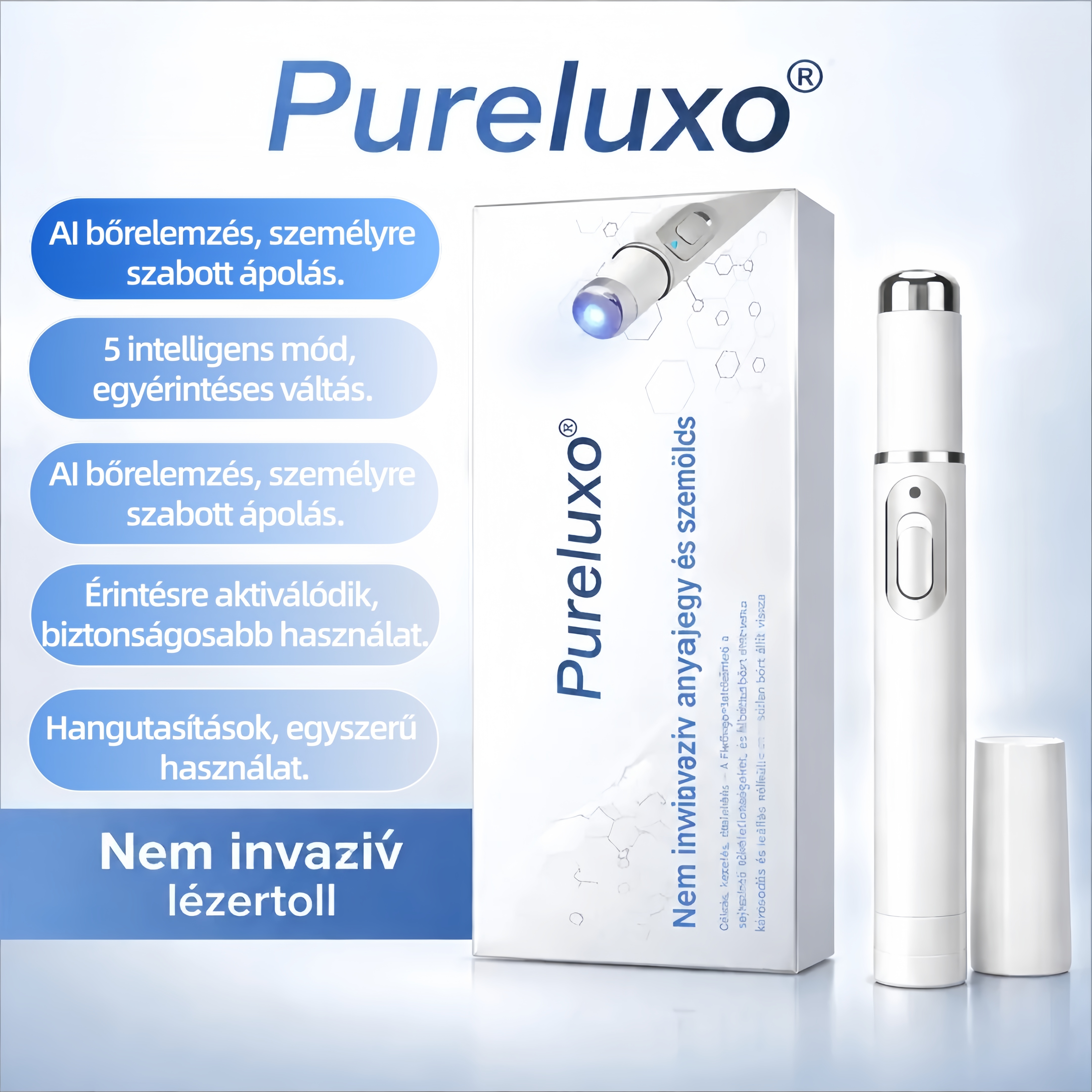 Pureluxo® non-invazív anyajegy- és szemölcseltávolító lézertoll✨