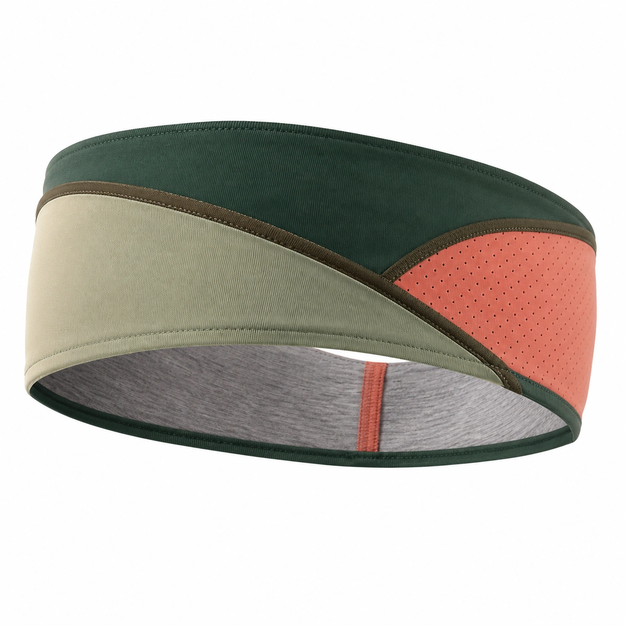 Elastisches Sport-Stirnband Schweißabsorbierend Grün/Orange, 7 cm-furnivoxa