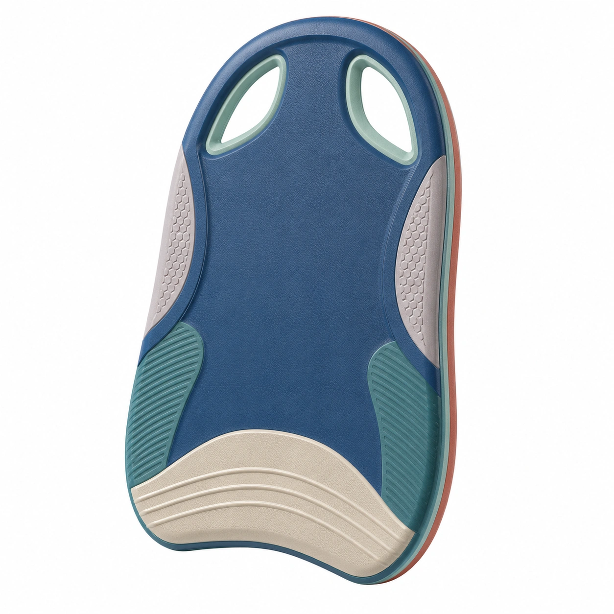 Ergonomisches Schwimmbrett mit Griffen in Blau, Grün und Grau-furnivoxa