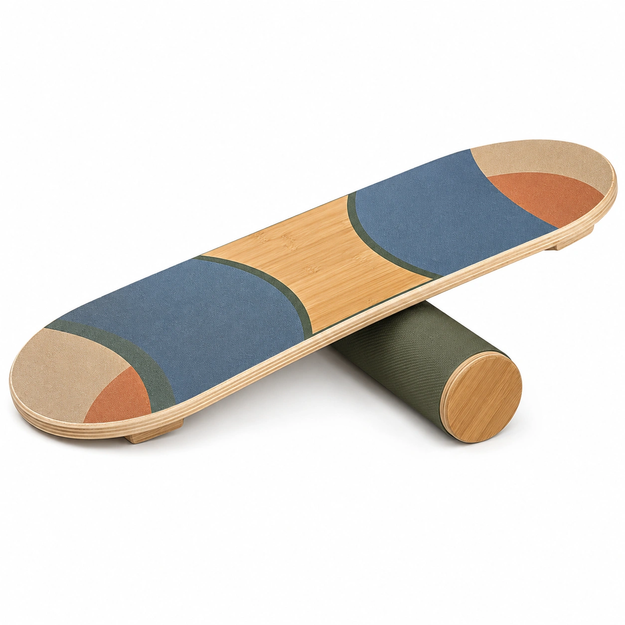 Balance Board für Gleichgewichtstraining, 80x30 cm, Blau/Mehrfarbig-furnivoxa