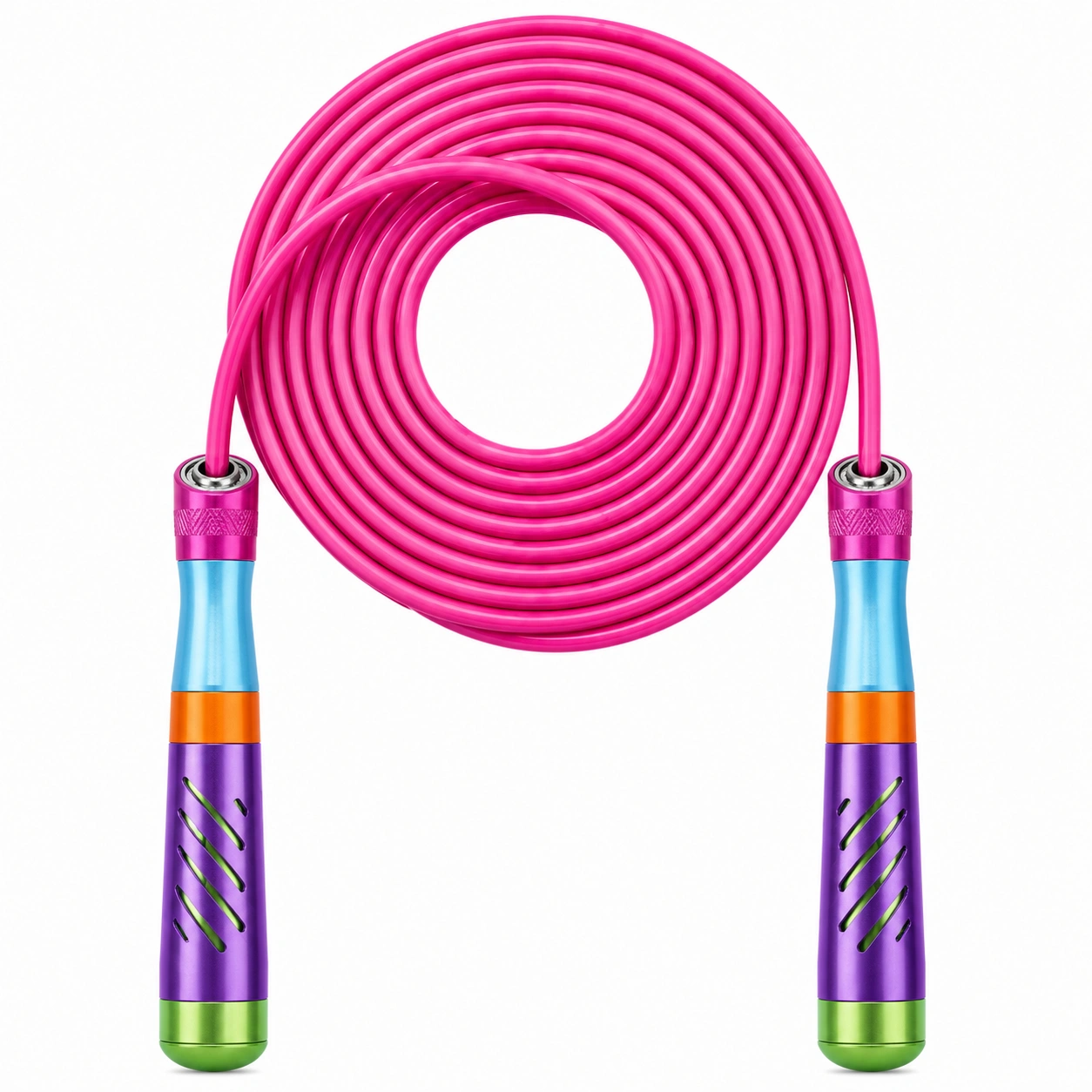 Springseil Fitness Geschwindigkeit 300 cm Rosa/Lila/Blau-furnivoxa