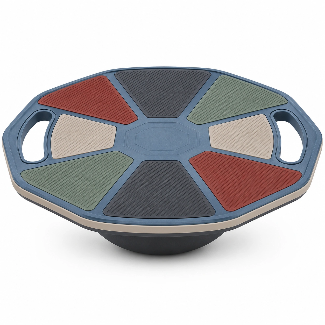 Mehrfarbiges Balance Board mit Anti-Rutsch und Griffen, 40x40 cm-furnivoxa